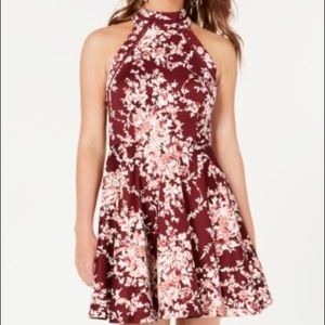 B Darlins Floral Halter Dress